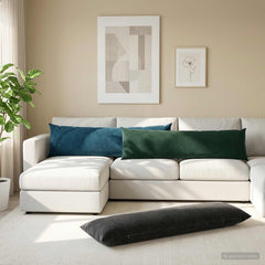 vidaXL Cushion with Pillow HEERLEN 2 pcs Dark Green Velvet 1