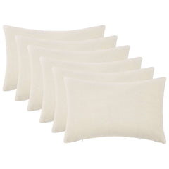 vidaXL Cushion Cover 6 pcs HEERLEN Cream 40 x 60 cm Bouclé 1