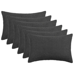 vidaXL Cushion Cover 6 pcs HEERLEN Dark Grey 40 x 60 cm Bouclé 1
