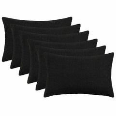 vidaXL Cushion Cover 6 pcs HEERLEN Black 40 x 60 cm Bouclé 1