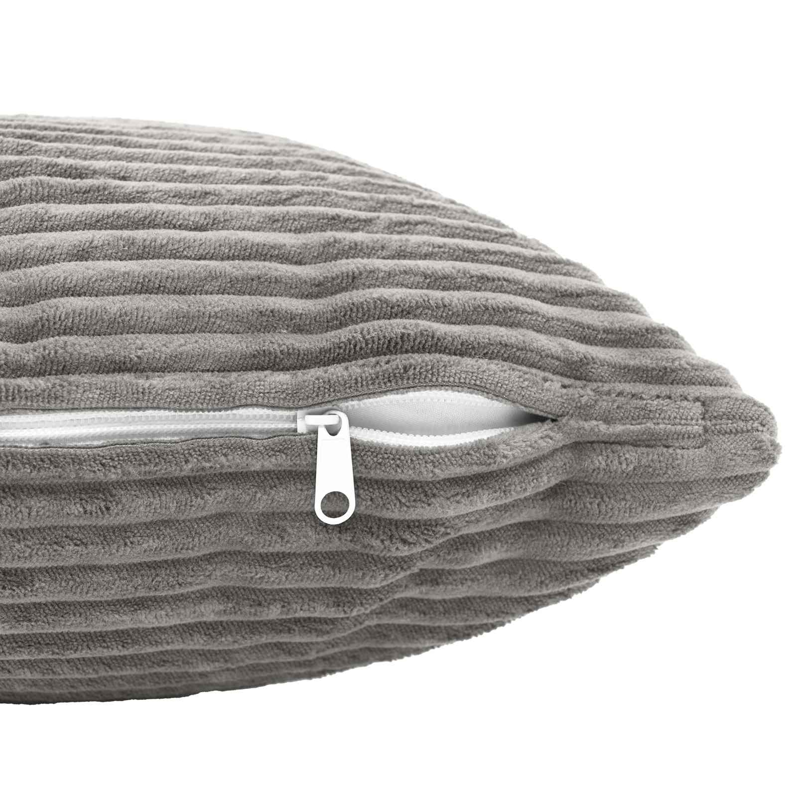 vidaXL Cushion Cover 6 pcs HEERLEN Light Grey 40 x 70 cm Corduroy 5