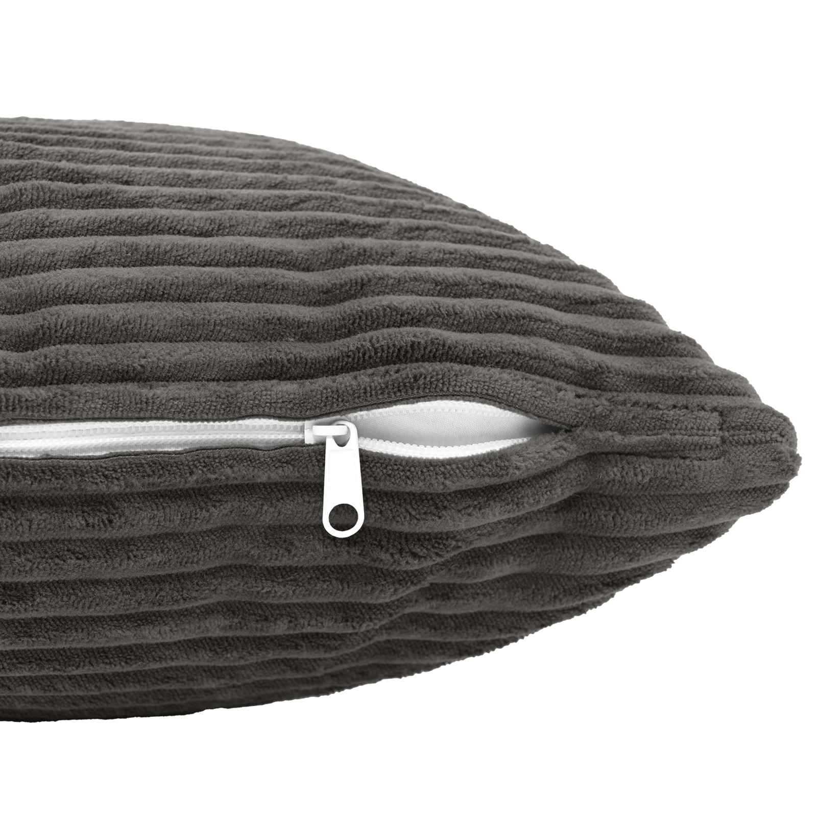 vidaXL Cushion Cover 6 pcs HEERLEN Dark Grey 40 x 70 cm Corduroy 5