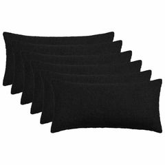 vidaXL Cushion Cover 6 pcs HEERLEN Black 40 x 70 cm Bouclé 1
