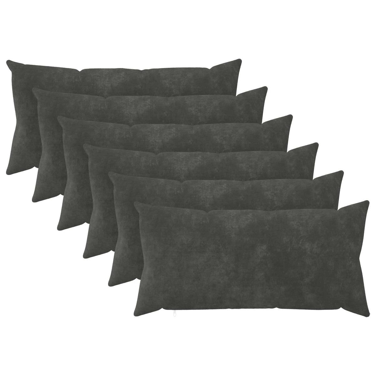 vidaXL Cushion Cover 6 pcs HEERLEN Anthracite 40 x 70 cm 1