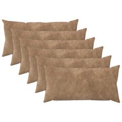 vidaXL Cushion Cover 6 pcs HEERLEN Taupe 40 x 70 cm Microfiber Fleece 1