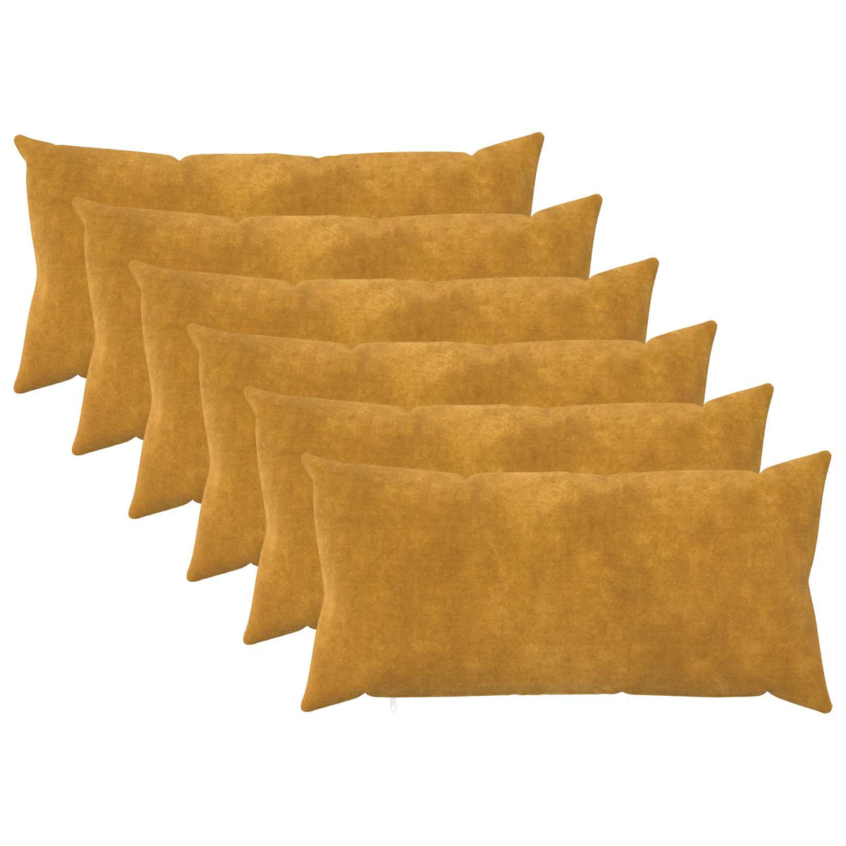 vidaXL Cushion Cover 6 pcs HEERLEN Yellow 40 x 70 cm Microfiber Fleece 1