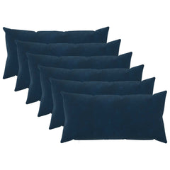 vidaXL Cushion Cover 6 pcs HEERLEN Blue 40 x 70 cm Microfiber Fleece 1