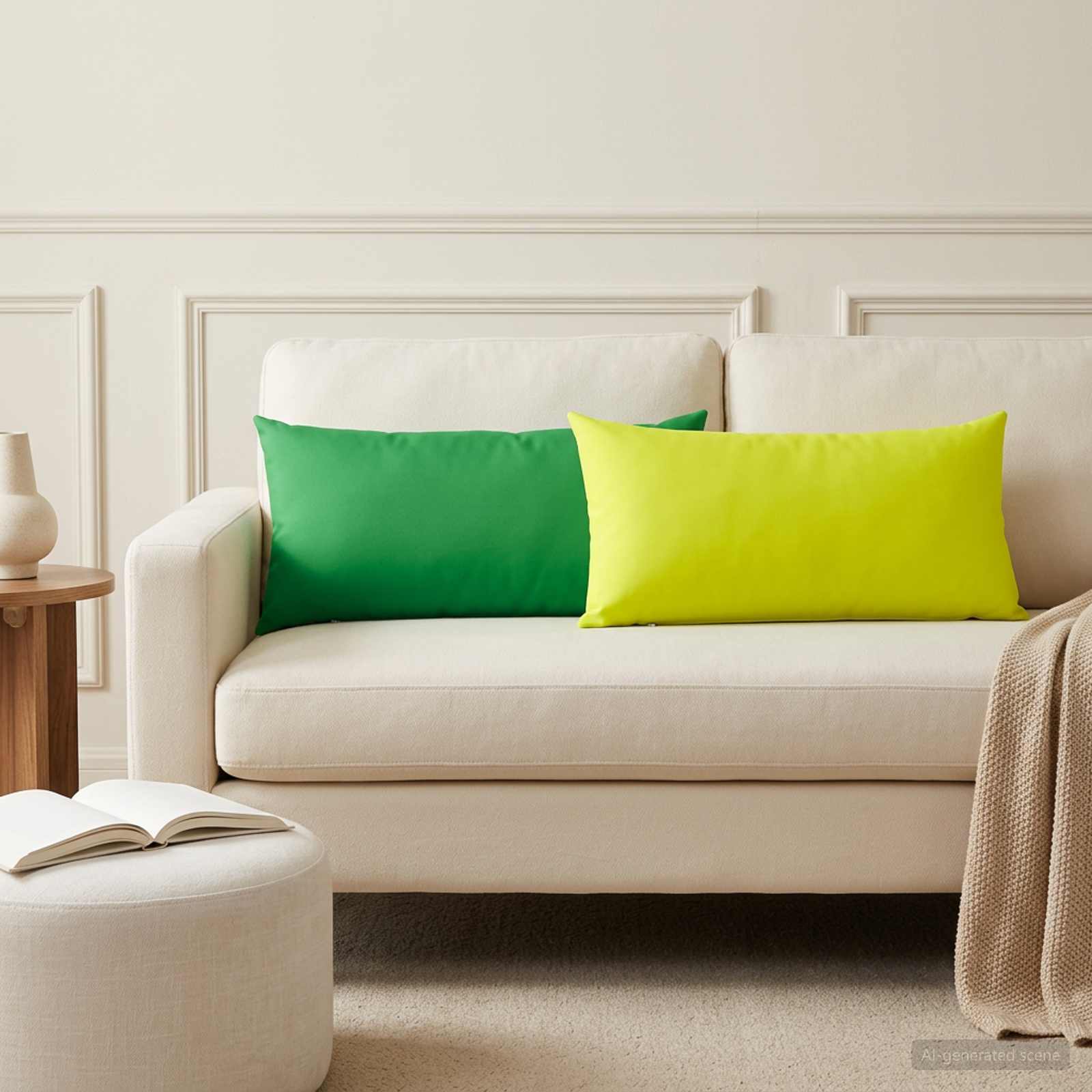 vidaXL Cushion Cover 12 pcs HEERLEN Bright Green 40 x 80 cm Polyester 1