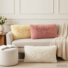 vidaXL Cushion Cover 6 pcs HEERLEN Pink 40 x 80 cm PV Fleece 1