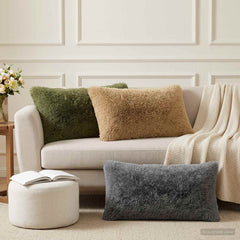 vidaXL Cushion Cover 6 pcs HEERLEN Green 40 x 80 cm PV Fleece 1