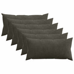 vidaXL Cushion Cover 6 pcs HEERLEN Anthracite 40 x 80 cm Corduroy 1