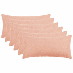 vidaXL Cushion Cover 6 pcs HEERLEN Pink 40 x 80 cm Bouclé 1