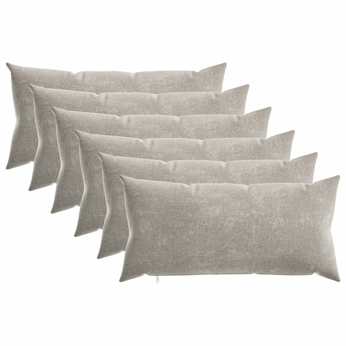 vidaXL Cushion Cover 6 pcs HEERLEN Light Grey 40 x 80 cm 2