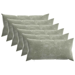 vidaXL Cushion Cover 6 pcs HEERLEN Green 40 x 80 cm Chenille Fabric 2