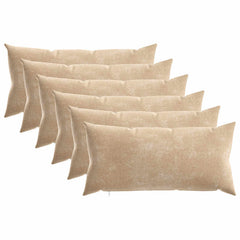 vidaXL Cushion Cover 6 pcs HEERLEN Taupe 40 x 80 cm Chenille Fabric 2