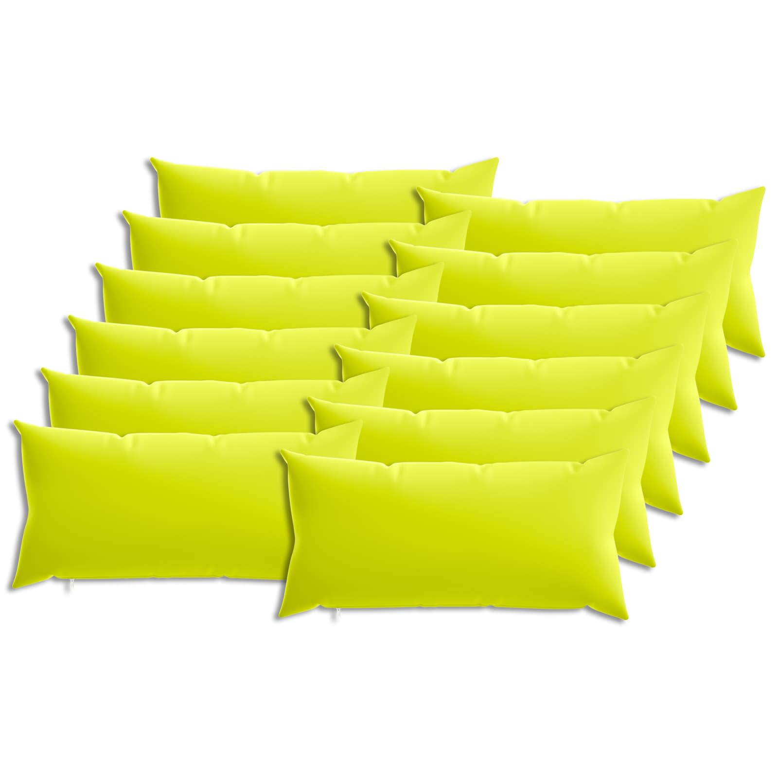 vidaXL Cushion Cover 12 pcs HEERLEN Bright Green 40 x 80 cm Polyester 2