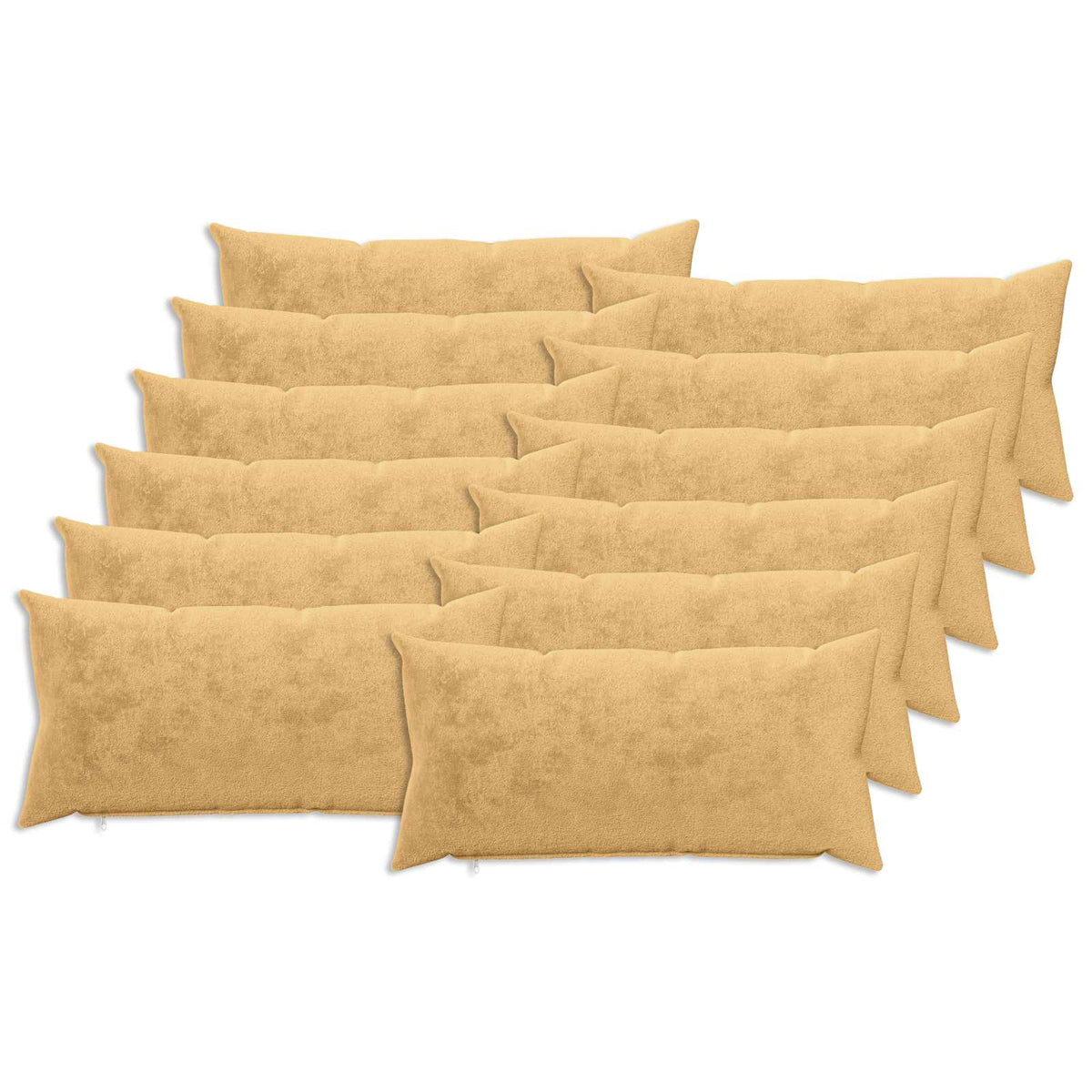 vidaXL Cushion Cover 12 pcs HEERLEN Taupe 40 x 80 cm Flannel 2