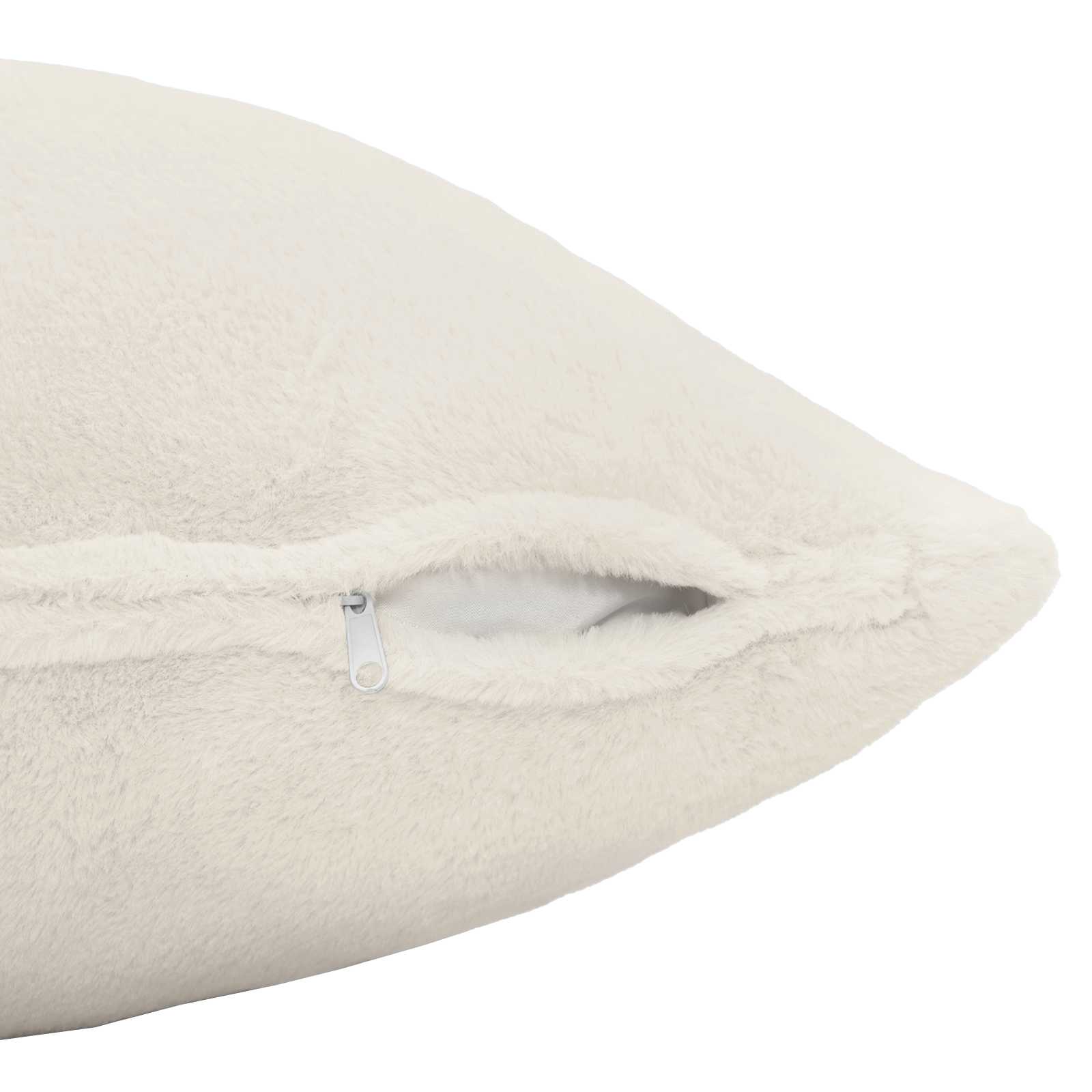 vidaXL Cushion Cover 12 pcs HEERLEN White 40 x 80 cm Faux Rabbit Fur 6