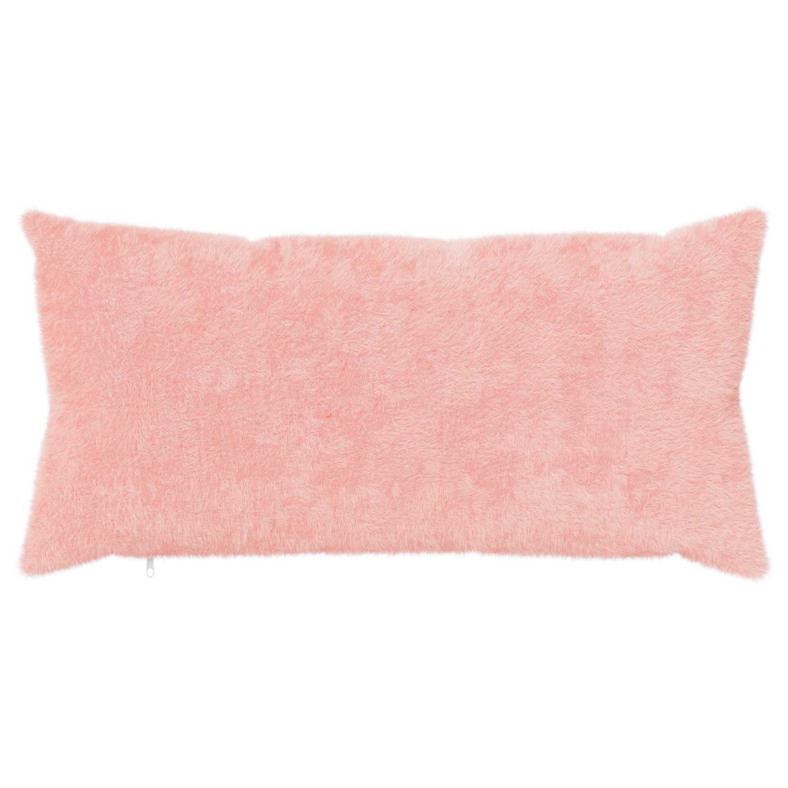 vidaXL Cushion Cover 12 pcs HEERLEN Pink 40 x 80 cm Faux Rabbit Fur 3