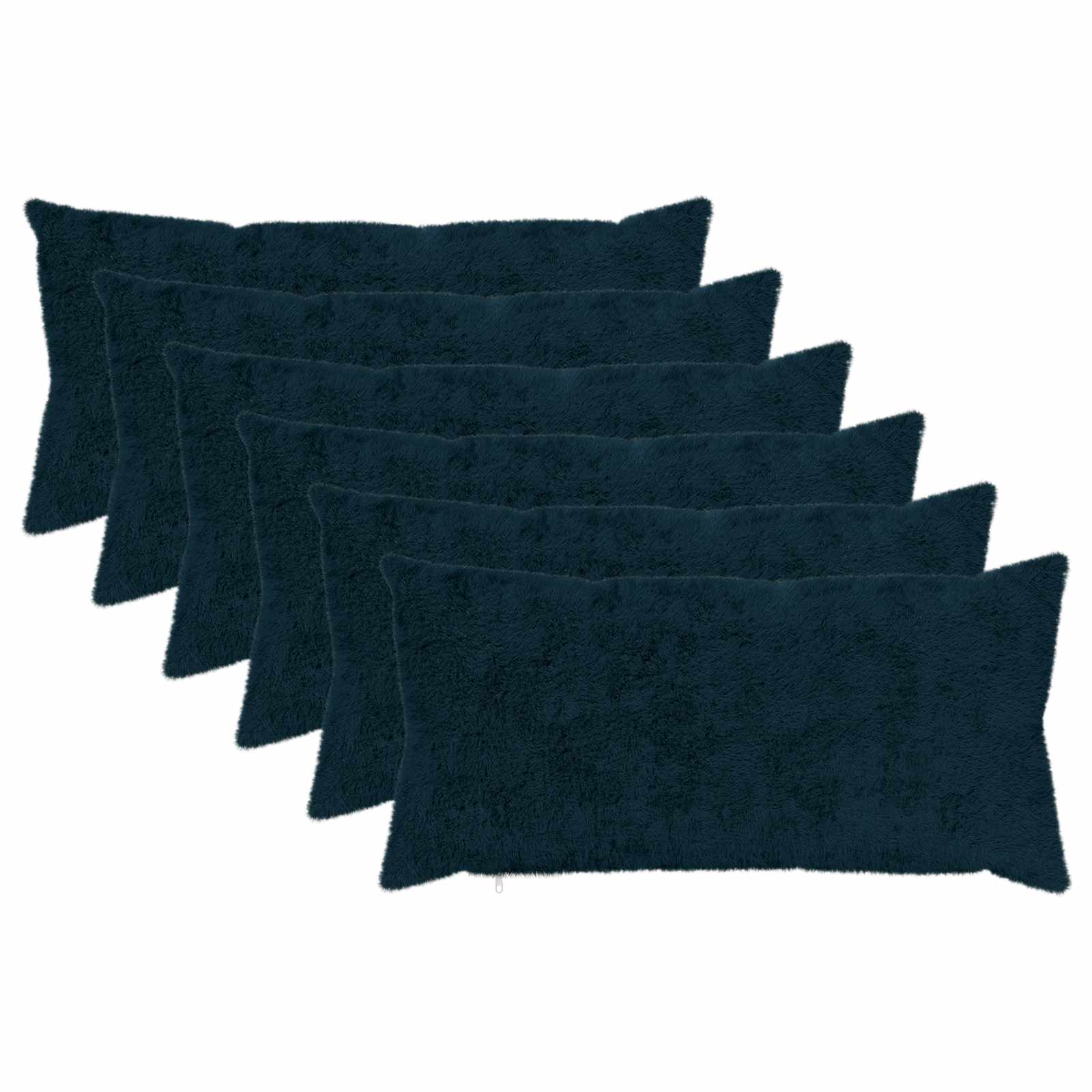 vidaXL Cushion Cover 6 pcs HEERLEN Navy Blue 40 x 80 cm 2