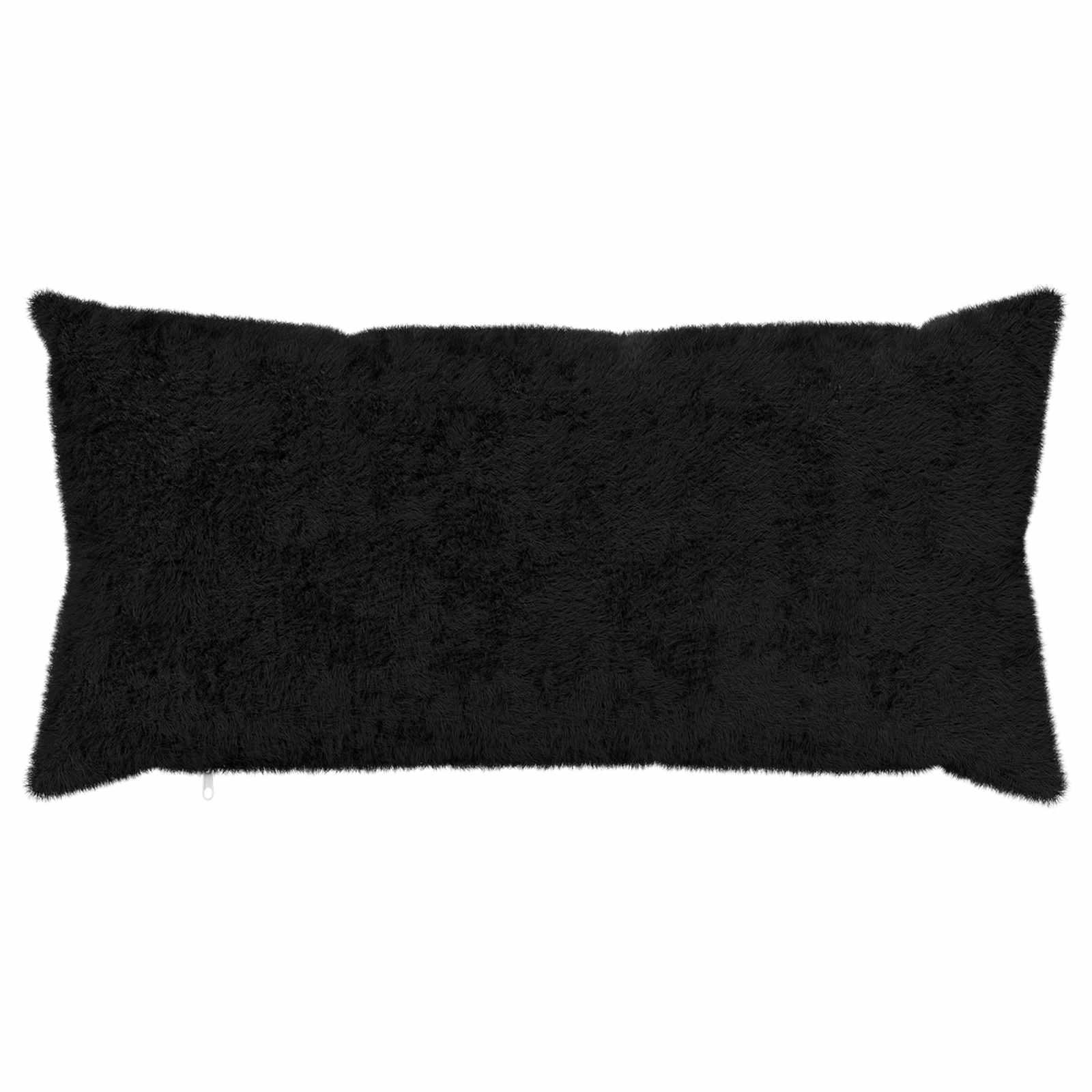 vidaXL Cushion Cover 6 pcs HEERLEN Black 40 x 80 cm Faux Rabbit Fur 3