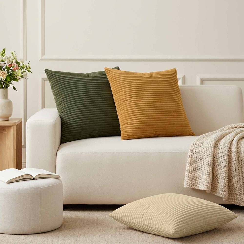 Cushion Cover HEERLEN Corduroy Green