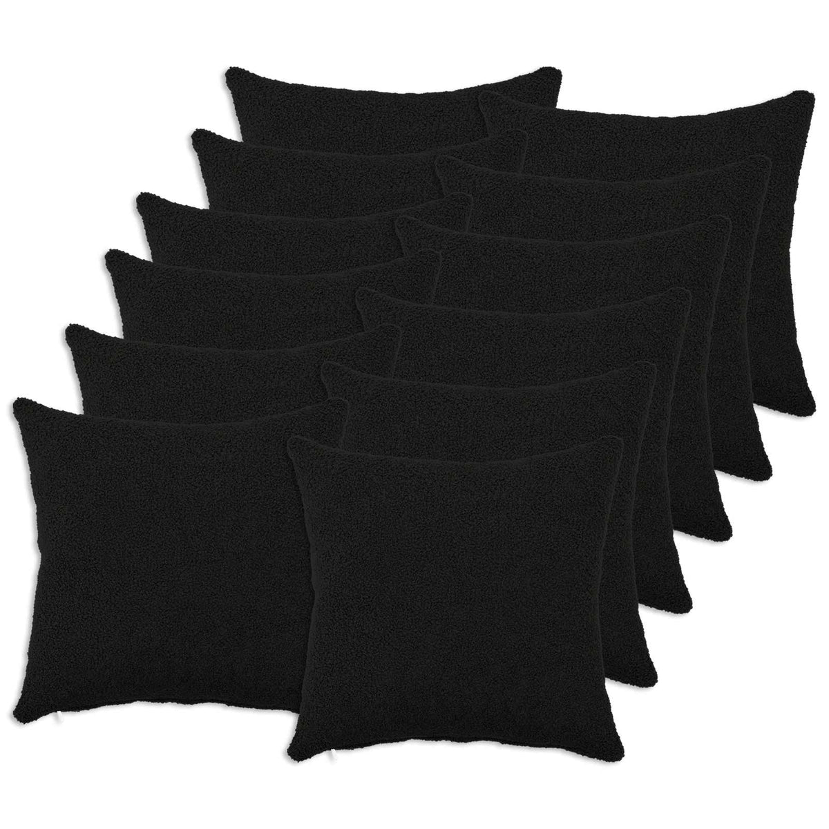 Cushion Cover HEERLEN Black Bouclé