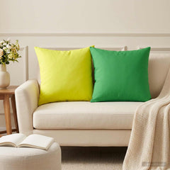 vidaXL Cushion Cover 12 pcs HEERLEN Green 50 x 50 cm Polyester 1