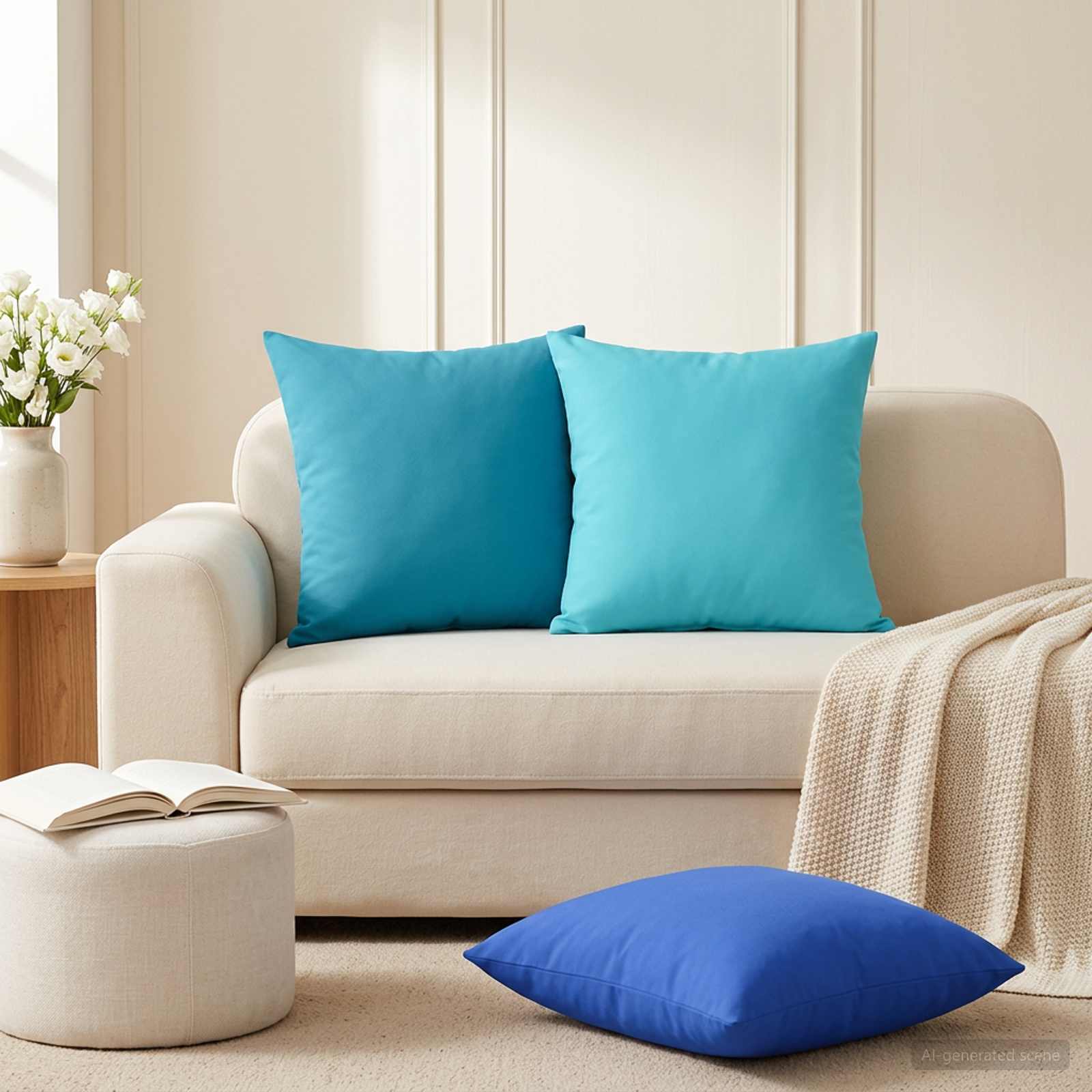 vidaXL Cushion Cover 12 pcs HEERLEN Turquoise 50 x 50 cm Polyester 1