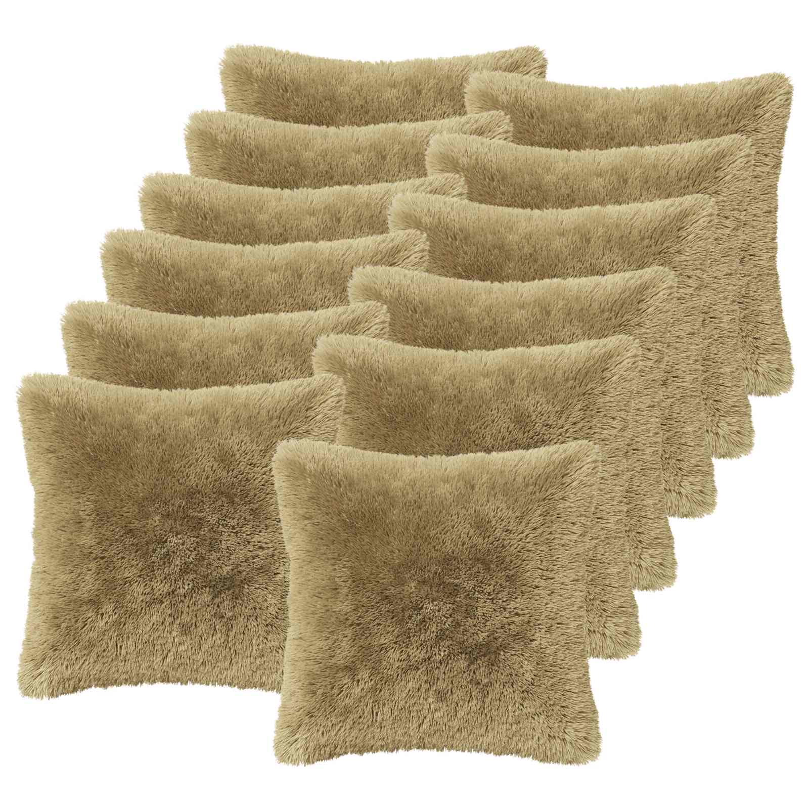 vidaXL Cushion Cover 12 pcs HEERLEN Light Green 45 x 45 cm PV Fleece 2