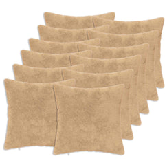 vidaXL Cushion Cover 12 pcs HEERLEN Cream 45 x 45 cm Faux Rabbit Fur 2