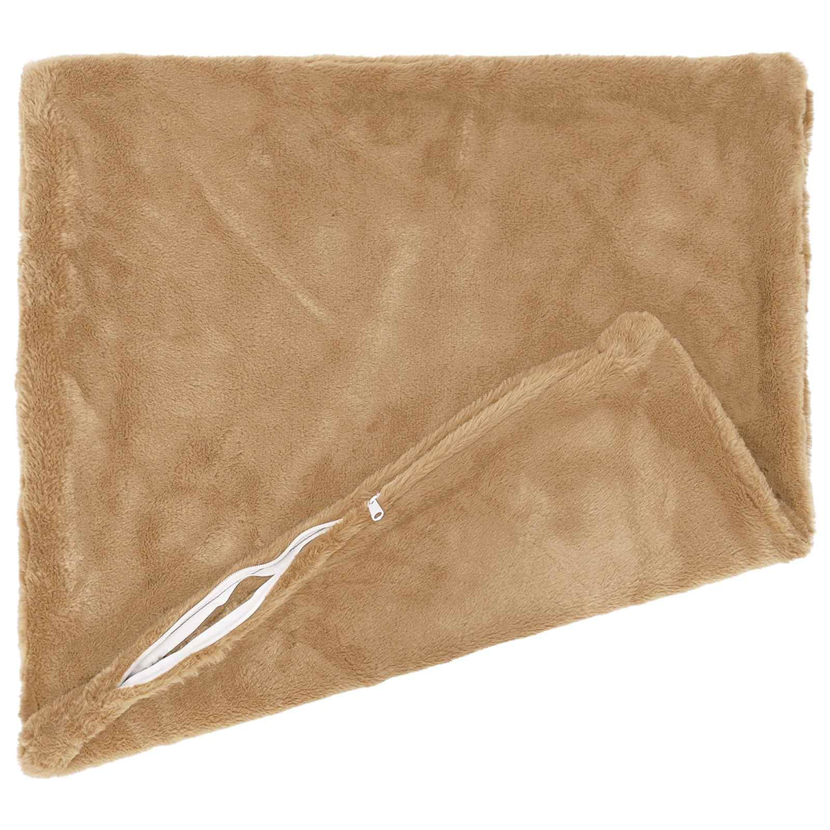 vidaXL Cushion Cover 12 pcs HEERLEN Taupe 45 x 45 cm Faux Rabbit Fur 4