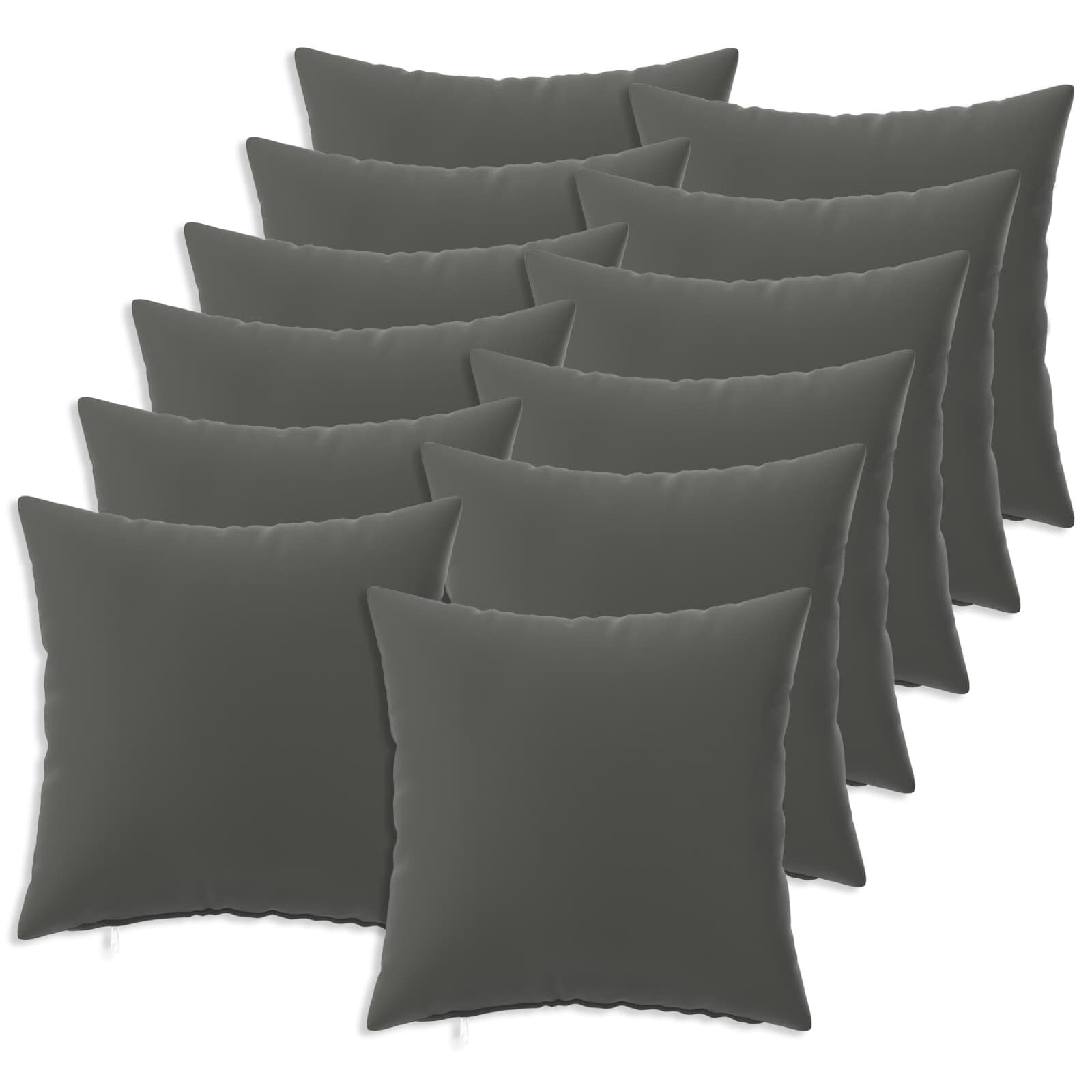 vidaXL Cushion Cover 12 pcs HEERLEN Anthracite 50 x 50 cm Polyester 2