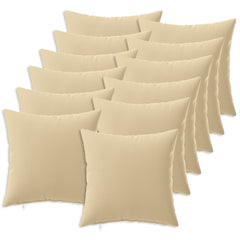 vidaXL Cushion Cover 12 pcs HEERLEN Beige 50 x 50 cm Polyester 2