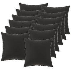 vidaXL Cushion Cover 12 pcs HEERLEN Black 50 x 50 cm Polyester 2