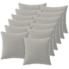 vidaXL Cushion Cover 12 pcs HEERLEN Grey 50 x 50 cm Polyester 2