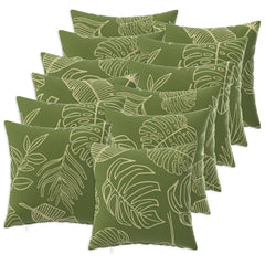 vidaXL Cushion Cover 12 pcs HEERLEN Leaf Design 50 x 50 cm Polyester 2