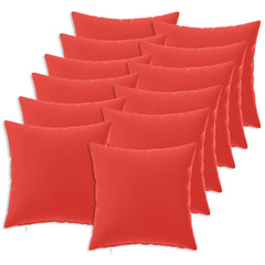 vidaXL Cushion Cover 12 pcs HEERLEN Red 50 x 50 cm Polyester 2