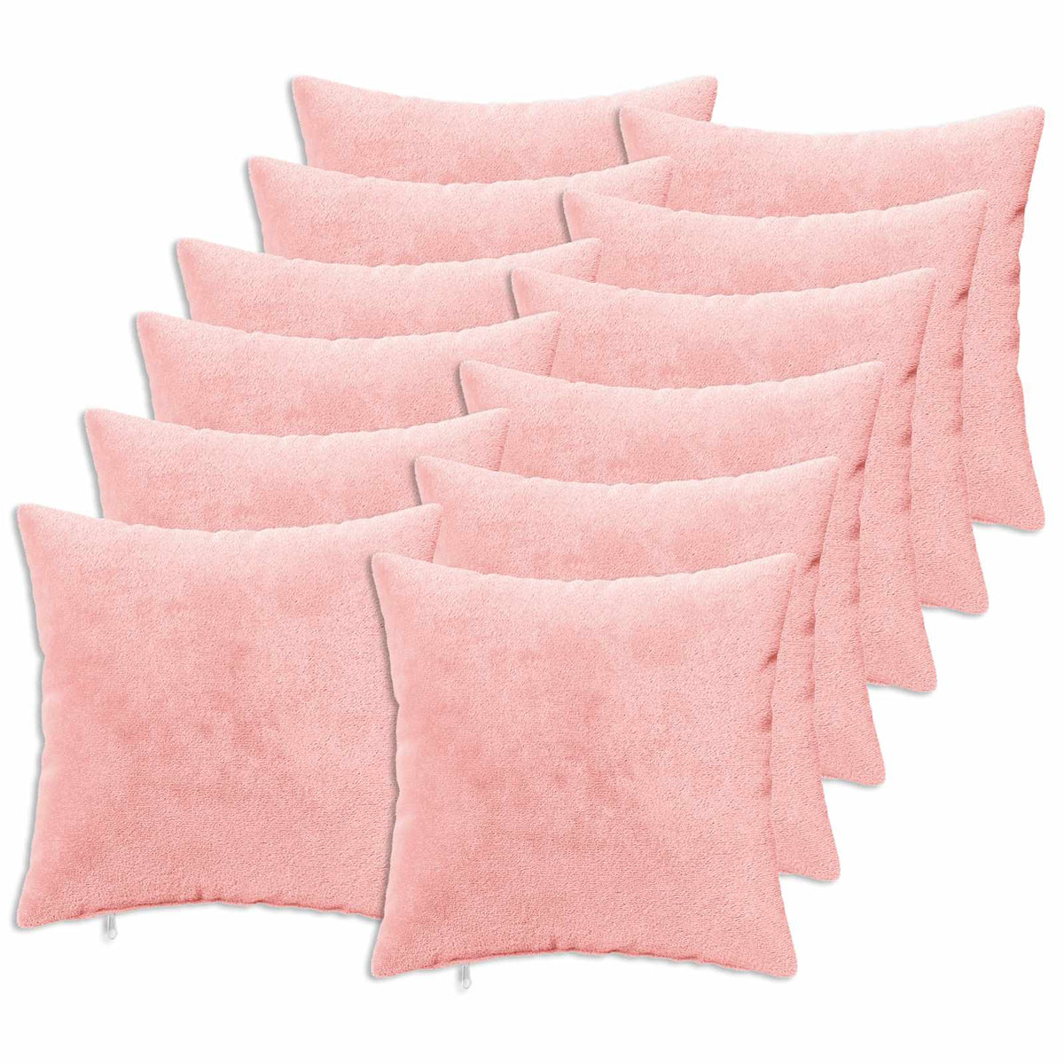 vidaXL Cushion Cover 12 pcs HEERLEN Pink 50 x 50 cm Flannel 2