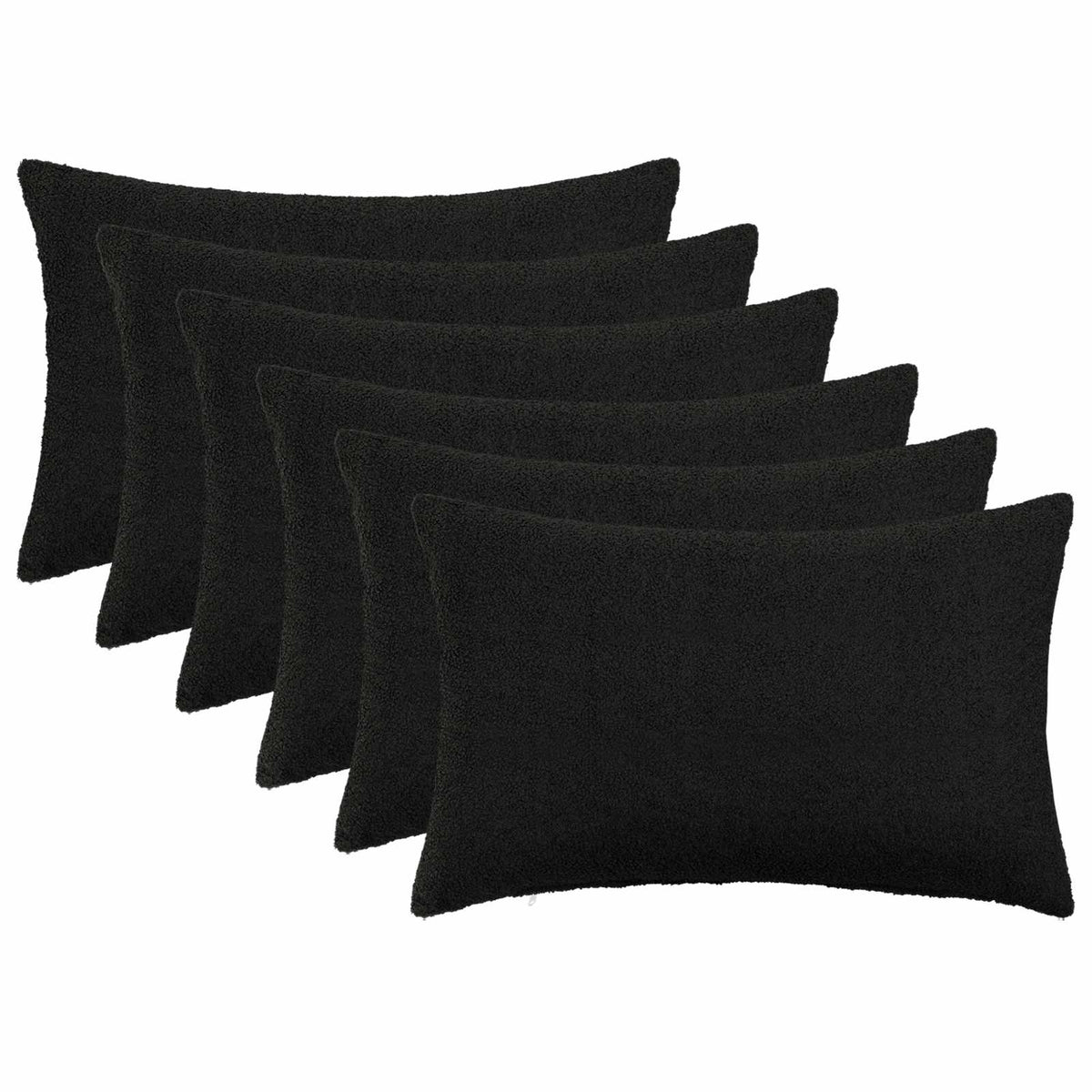 Cushion Cover HEERLEN Black Bouclé