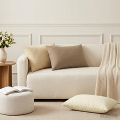 vidaXL Throw Pillow 2 pcs HEERLEN Taupe 50 x 75 cm Polyester 1