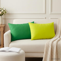 vidaXL Throw Pillow 2 pcs HEERLEN Bright Green 50 x 70 cm Polyester 1