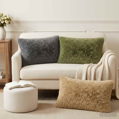 vidaXL Cushion Cover 6 pcs HEERLEN Light Green 50 x 75 cm PV Fleece 1