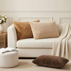 vidaXL Cushion Cover 6 pcs HEERLEN Light Brown 50 x 70 cm 1