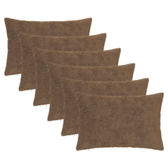 vidaXL Cushion Cover 6 pcs HEERLEN Light Brown 50 x 70 cm 2