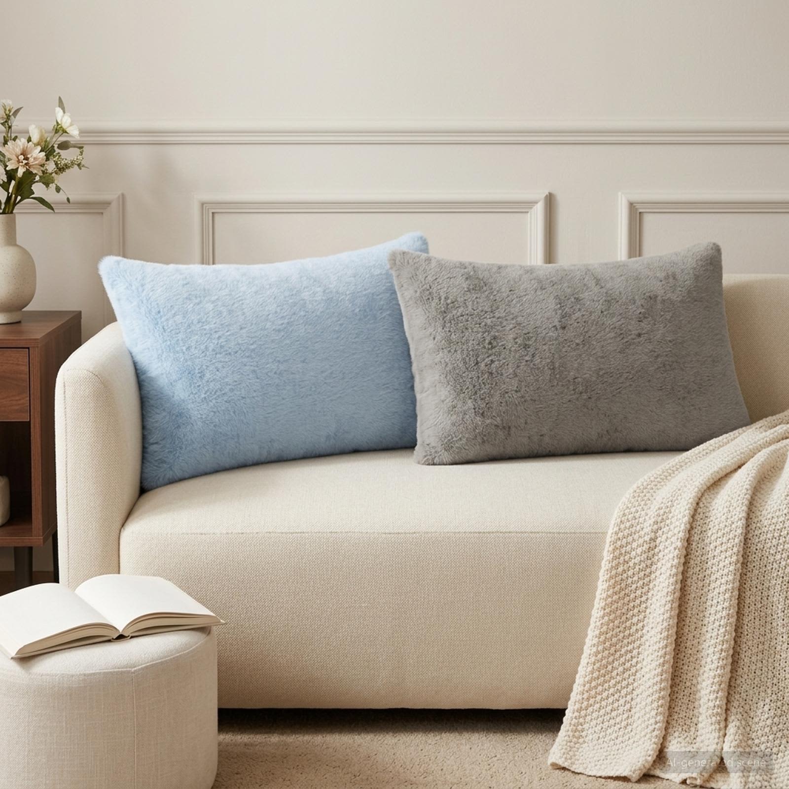 vidaXL Cushion Cover 6 pcs HEERLEN Light Blue 50 x 70 cm 1