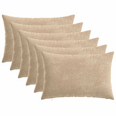vidaXL Cushion Cover 6 pcs HEERLEN Taupe 50 x 75 cm Chenille Fabric 2