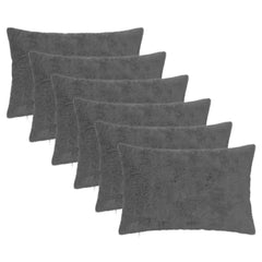 vidaXL Cushion Cover 6 pcs HEERLEN Dark Grey 50 x 75 cm 2