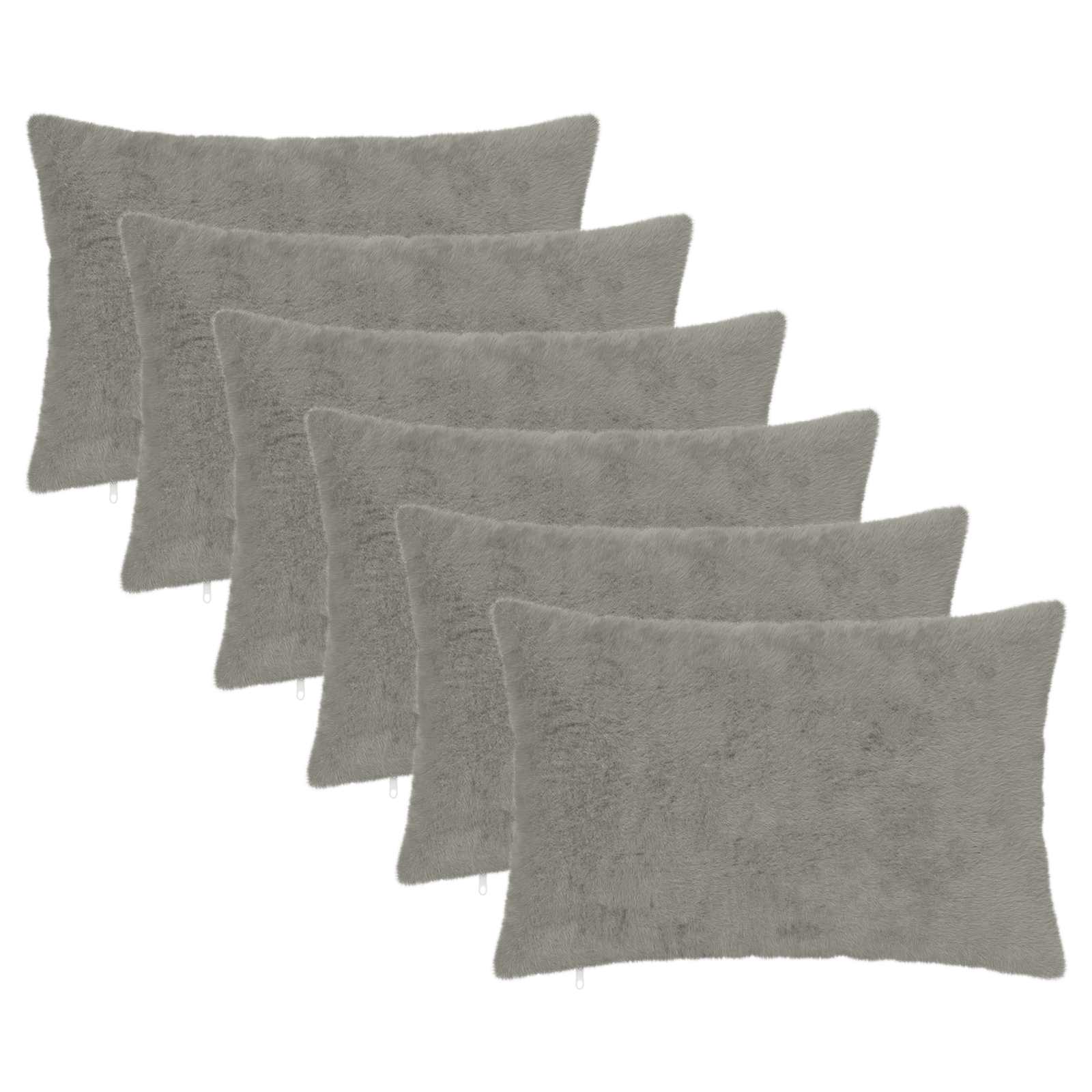vidaXL Cushion Cover 6 pcs HEERLEN Light Grey 50 x 75 cm 2