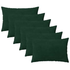 vidaXL Cushion Cover 6 pcs HEERLEN Dark Green 50 x 80 cm Velvet 2